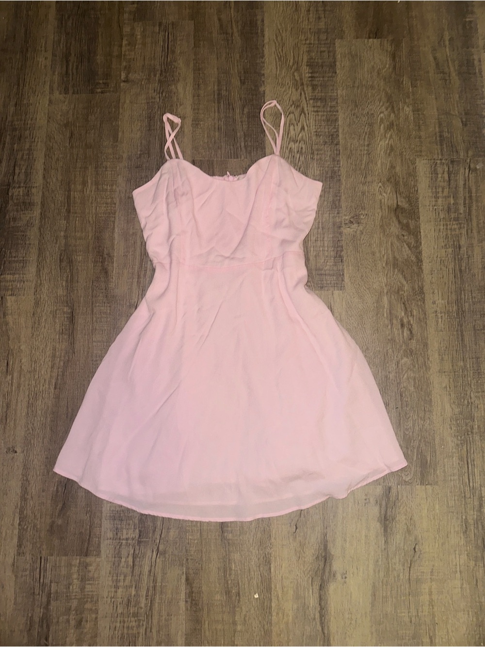 Sunday Best Light Pink Spaghetti Strap Midi Dress